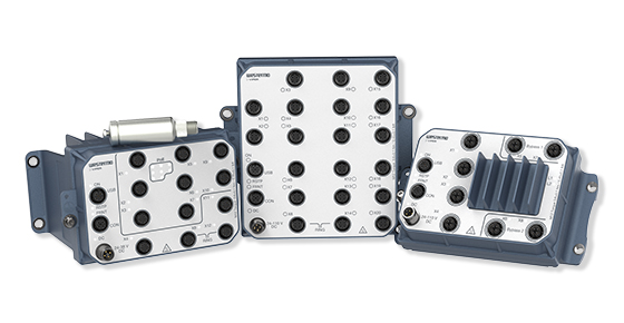 Westermo Viper series of rugged Ethernet switches for train networks.